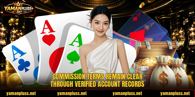 Commission terms remain clear through verified account records Commission terms remain clear through verified account records