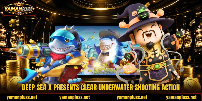 Deep Sea X presents clear underwater shooting action Deep Sea X presents clear underwater shooting action