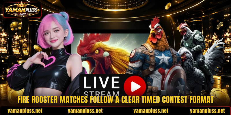 Fire rooster matches follow a clear timed contest format Fire rooster matches follow a clear timed contest format