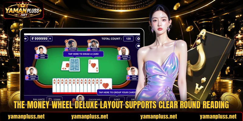 The money wheel deluxe layout supports clear round reading The money wheel deluxe layout supports clear round reading